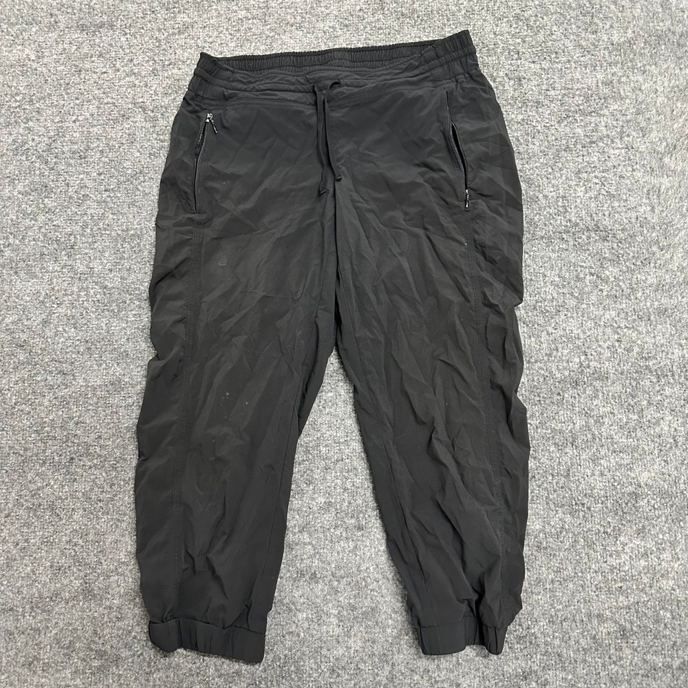 Athleta Jogger Pants Womens Size M Black Recycled Stretch Athletic Hiking Pocket